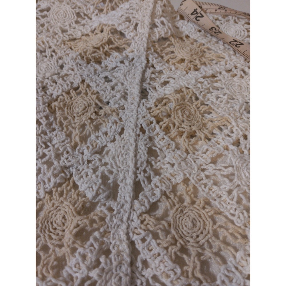 Steve Madden Crochet Detail Kimono Duster One Size Fits L to 2x Coastal Resort - Picture 7 of 8